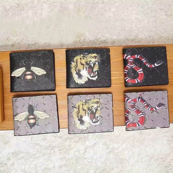 men animal designers fashion short wallet leather black snake tiger bee women luxury purse business credit card holders coin wallet, Red;black
men animal designers fashion short wallet leather black snake tiger bee women luxury purse business credit card holders coin wallet, Red;black