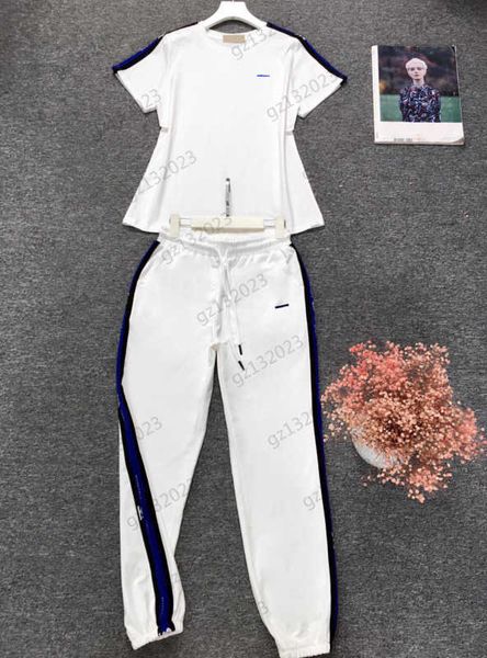 womens two piece pants front letter logo printed round neck short sleeves t-shirt patchwork striped decorative drawstring pocket trousers wo, White
womens two piece pants front letter logo printed round neck short sleeves t-shirt patchwork striped decorative drawstring pocket trousers wo, White