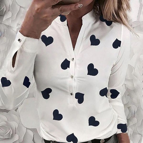 women's blouses shirts flower heart print blouse fashion spring summer casual long sleeve v neck shirt ladies elegant buttons dating 2, White
women's blouses shirts flower heart print blouse fashion spring summer casual long sleeve v neck shirt ladies elegant buttons dating 2, White