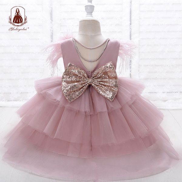 girls dresses yoliyolei tiered layers tulle dress gown pearls necklace v back design flower wedding clothes for children casual 230217, Red;yellow
girls dresses yoliyolei tiered layers tulle dress gown pearls necklace v back design flower wedding clothes for children casual 230217, Red;yellow