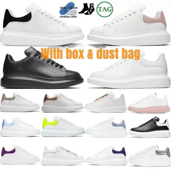 Image of Designer Platform Sneakers Casual Shoes Sports Running Shoe White Black Leather Chaussures Velvet Espadrilles Trainers Mens Women Flats Lace Up Fashion with Box