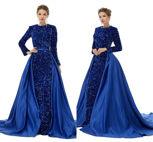 sparkle sequined prom dresses with detachable skirt vintage mermaid long sleeve jewel neck evening gowns women party occasion robes bm3308, Black
sparkle sequined prom dresses with detachable skirt vintage mermaid long sleeve jewel neck evening gowns women party occasion robes bm3308, Black