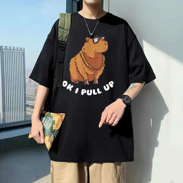 men's t-shirts funny capybara glasses ok i pull up tshirt short sleeve man streetwear kaii animal graphic t shirts men women casual loo, White;black
men's t-shirts funny capybara glasses ok i pull up tshirt short sleeve man streetwear kaii animal graphic t shirts men women casual loo, White;black