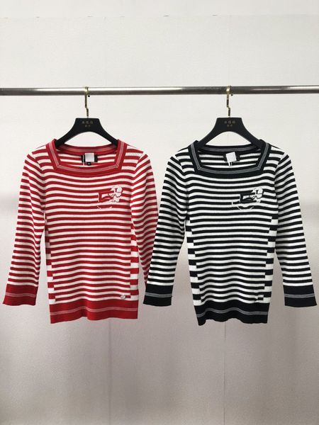 204 2023 runway spring summer women sweater black red brand same style sweater long sleeve crew neck fashion clothes si, White;black
204 2023 runway spring summer women sweater black red brand same style sweater long sleeve crew neck fashion clothes si, White;black