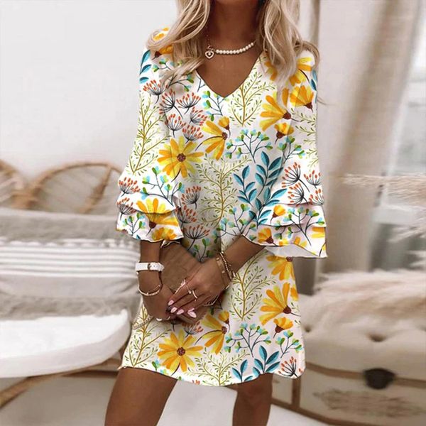 casual dresses summer elegant ruffles sleeve women's floral printed v-neck mini dress ladies loose boho beach vestidos 230217, Black;gray
casual dresses summer elegant ruffles sleeve women's floral printed v-neck mini dress ladies loose boho beach vestidos 230217, Black;gray