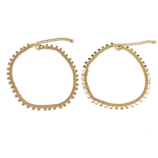 anklets 5pcslot stainless steel gold anklet ball pendant round piece pendants for women beach holiday gift wholesa 230216, Red;blue
anklets 5pcslot stainless steel gold anklet ball pendant round piece pendants for women beach holiday gift wholesa 230216, Red;blue