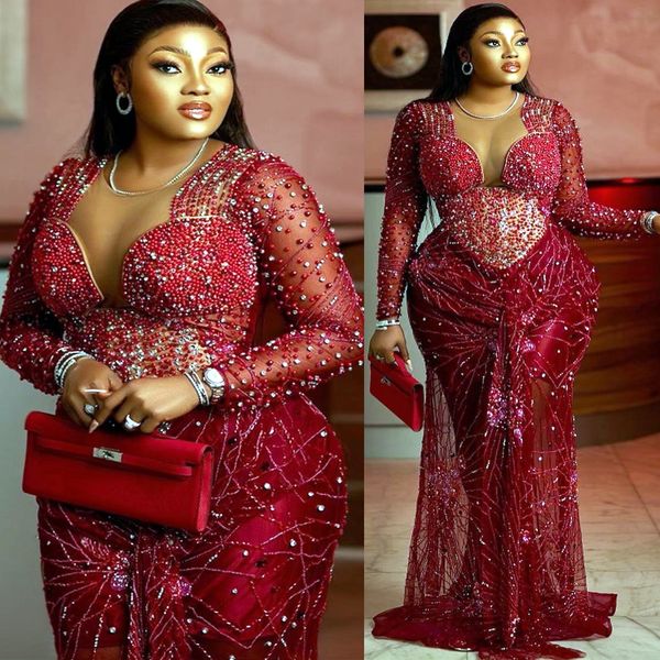 2023 arabic aso ebi burgundy mermaid prom dresses beaded sequined lace evening formal party second reception birthday engagement gowns dress, Black
2023 arabic aso ebi burgundy mermaid prom dresses beaded sequined lace evening formal party second reception birthday engagement gowns dress, Black