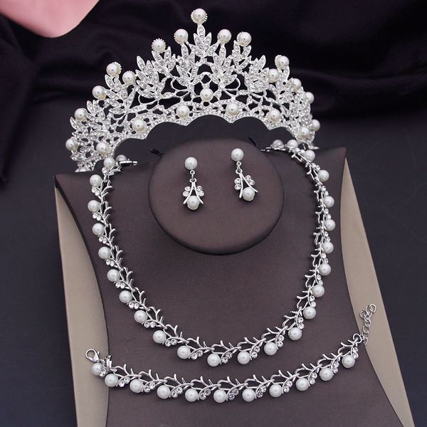 wedding jewelry sets luxury pearls bridal for women tiaras bracelets necklace crown bride set accessories 230216, Slivery;golden
wedding jewelry sets luxury pearls bridal for women tiaras bracelets necklace crown bride set accessories 230216, Slivery;golden