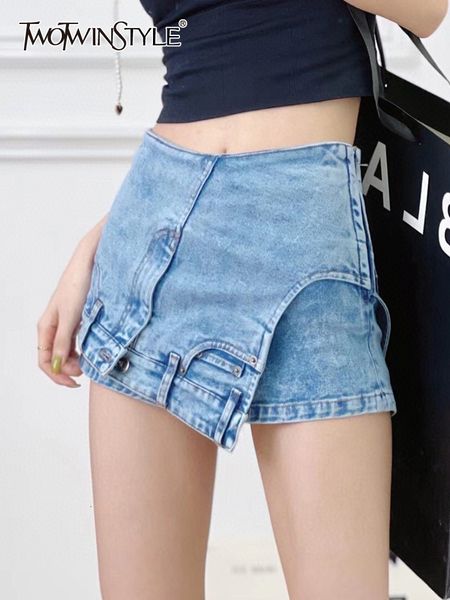 women's shorts twotyle patchwork asymmetrical short pants for women high waist straight solid minimalist skirts female summer 230217, White;black
women's shorts twotyle patchwork asymmetrical short pants for women high waist straight solid minimalist skirts female summer 230217, White;black