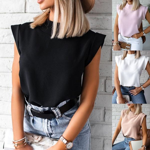 women's blouses shirts cotton t-shirt summer casual solid color stand collar short sleeve slim blouse 2xl 230217, White
women's blouses shirts cotton t-shirt summer casual solid color stand collar short sleeve slim blouse 2xl 230217, White