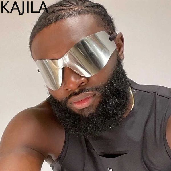 oversized punk rimless sunglasses women men y2k sports sun glass for ladies 2023 luxury brand designer goggle shades eyewear, White;black 
oversized punk rimless sunglasses women men y2k sports sun glass for ladies 2023 luxury brand designer goggle shades eyewear, White;black