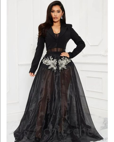 2023 arabic aso ebi black prom dresses lace crystals organza bodysuit with jacket evening reception engagement gowns
2023 arabic aso ebi black prom dresses lace crystals organza bodysuit with jacket evening reception engagement gowns