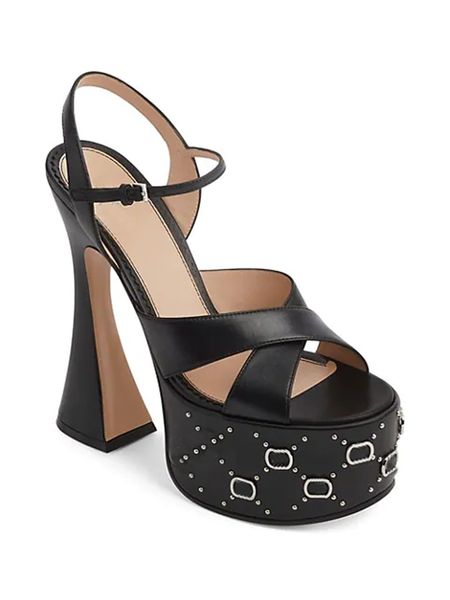 23ss womens leather heeled sandals women's designer stud detailed high sculpted heel sandal, Black
23ss womens leather heeled sandals women's designer stud detailed high sculpted heel sandal, Black