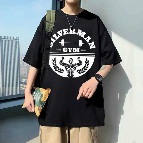 men's t-shirts silverman gym tshirt short sleeve mens oversized harajuku tshirts man cotton streetwear summer men women casual fashion, White;black
men's t-shirts silverman gym tshirt short sleeve mens oversized harajuku tshirts man cotton streetwear summer men women casual fashion, White;black