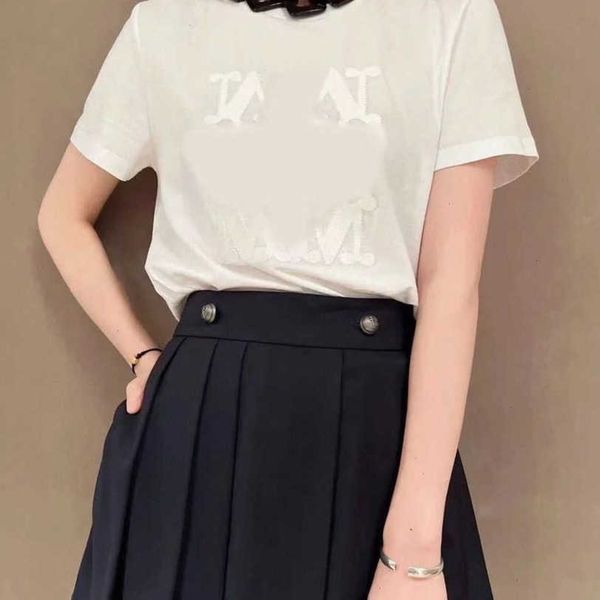 23ss new fashion women's letter embroidery short sleeve brand short sleeve shirt temperament spring and autumn popular t-shirt a1, White
23ss new fashion women's letter embroidery short sleeve brand short sleeve shirt temperament spring and autumn popular t-shirt a1, White