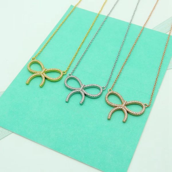 designer bow necklace female stainless steel couple with diamond gold chain pendant necklaces jewelry gift girlfriend accessories, Silver
designer bow necklace female stainless steel couple with diamond gold chain pendant necklaces jewelry gift girlfriend accessories, Silver