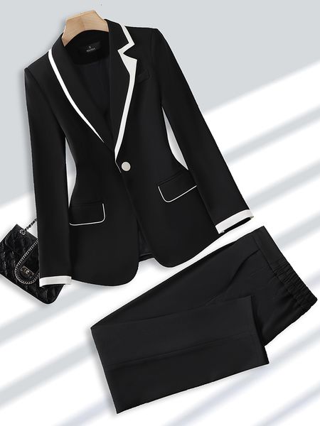 womens two piece pants black khaki 2 set ladies pant suit formal women office business work wear blazer and trouser 230216, White
womens two piece pants black khaki 2 set ladies pant suit formal women office business work wear blazer and trouser 230216, White