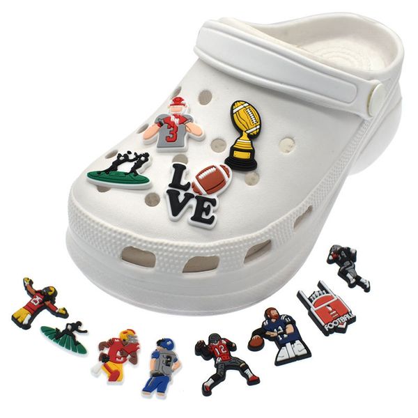 new football jibz 30pcs cartoon sports star shoe charms diy soccer croc clogs shoe aceessories fit sandals decorate kid boy gifts, White;pink
new football jibz 30pcs cartoon sports star shoe charms diy soccer croc clogs shoe aceessories fit sandals decorate kid boy gifts, White;pink