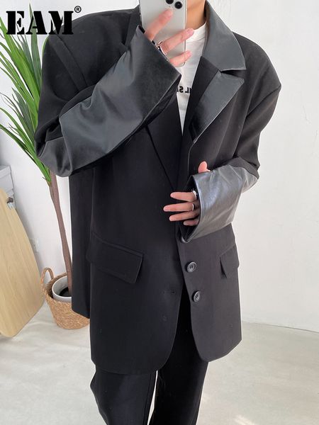 womens suits blazers eam women black pu leather shaped big size blazer lapel long sleeve loose jacket fashion spring autumn 1df0389 230216, White;black
womens suits blazers eam women black pu leather shaped big size blazer lapel long sleeve loose jacket fashion spring autumn 1df0389 230216, White;black
