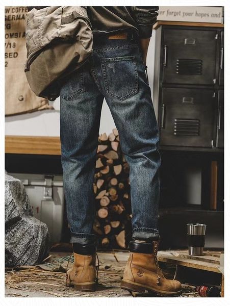 men's jeans american classic vintage loose straight fashion brand stone mill washed casual 230217, Blue
men's jeans american classic vintage loose straight fashion brand stone mill washed casual 230217, Blue