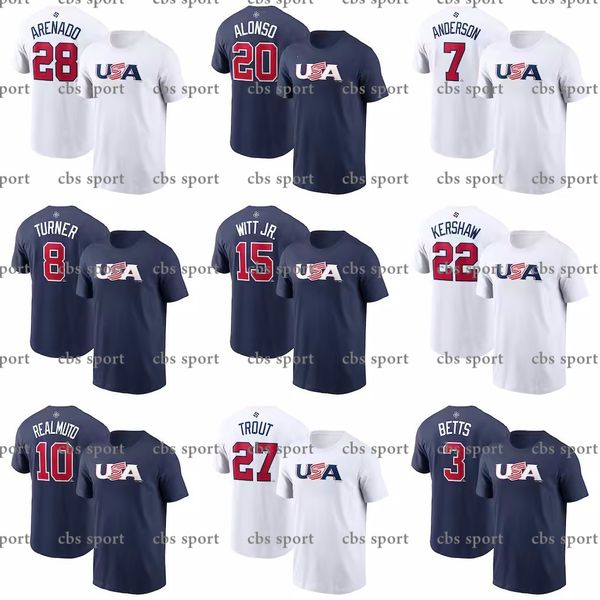 2023 world baseball classic wbc team usa jersey mike trout witt jr. nolan arenado clayton kershaw realmuto betts tucker schwarber goldschmid, Blue;black
2023 world baseball classic wbc team usa jersey mike trout witt jr. nolan arenado clayton kershaw realmuto betts tucker schwarber goldschmid, Blue;black