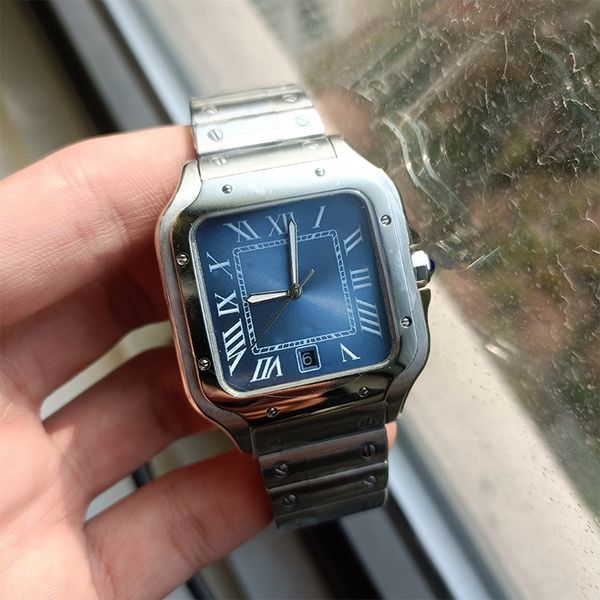 men's square watch 39.8mm roman digital sapphire crystal glass gradient blue dial sword shaped fine steel pointer my automatic mechanic, Slivery;brown
men's square watch 39.8mm roman digital sapphire crystal glass gradient blue dial sword shaped fine steel pointer my automatic mechanic, Slivery;brown