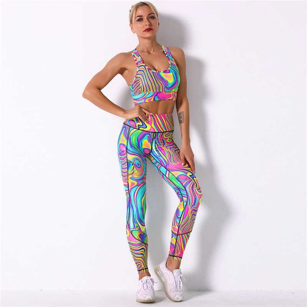 nxy yoga outfit printed colorful leggings geometry print running suits sportswear high waist fitness sports set suit new 220523, White
nxy yoga outfit printed colorful leggings geometry print running suits sportswear high waist fitness sports set suit new 220523, White