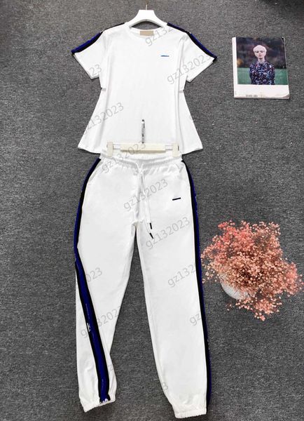 womens two piece pants front letter logo printed round neck short sleeves t-shirt patchwork striped decorative drawstring pocket trousers wo, White
womens two piece pants front letter logo printed round neck short sleeves t-shirt patchwork striped decorative drawstring pocket trousers wo, White