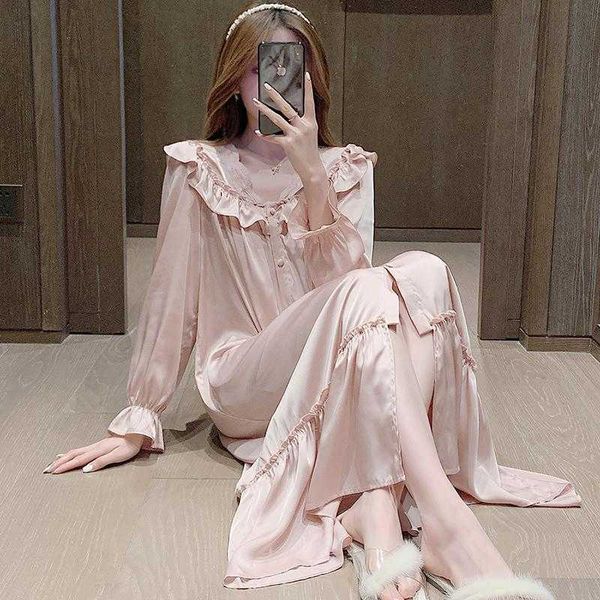 pajamas body warmer large size 300 kg french style princess wind ice silk loose fat mm240 women's spring and autumn palace pajamas home, Black;red
pajamas body warmer large size 300 kg french style princess wind ice silk loose fat mm240 women's spring and autumn palace pajamas home, Black;red