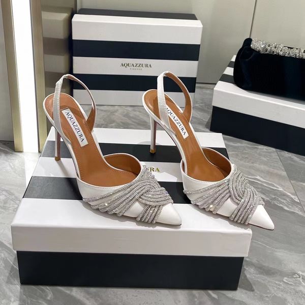 aquazzura designers heels new womens sandals 10cm women heels crysta buckle party wedding dress shoes heel back strap 100% leather sole sand, Black
aquazzura designers heels new womens sandals 10cm women heels crysta buckle party wedding dress shoes heel back strap 100% leather sole sand, Black