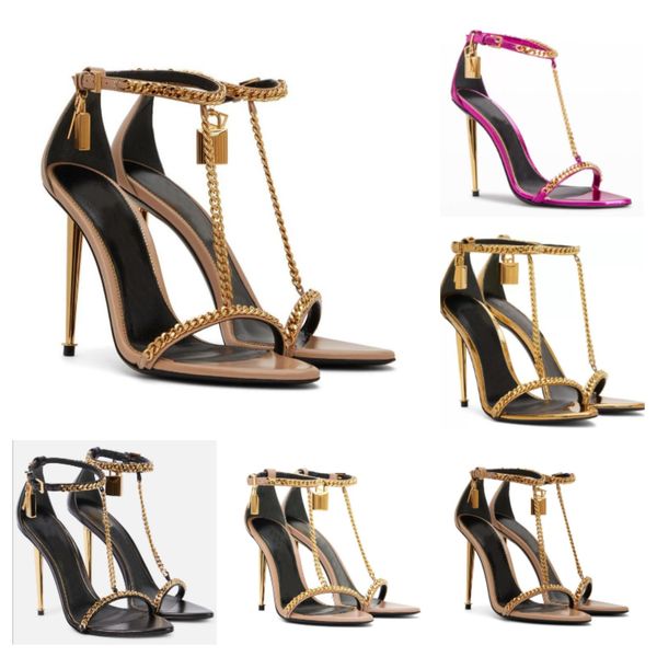 23s women's sandals luxury design shoes padlock pointy naked high heels lock & chian gladiator sandalias exquisite stiletto-heel weddin, Black
23s women's sandals luxury design shoes padlock pointy naked high heels lock & chian gladiator sandalias exquisite stiletto-heel weddin, Black