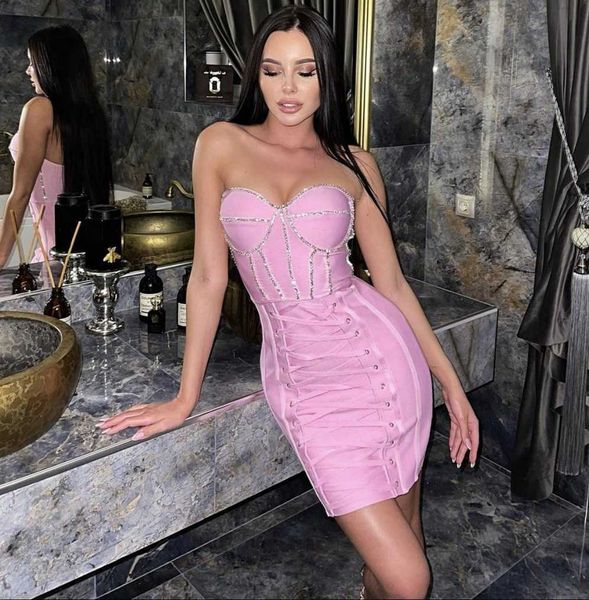casual dresses 2022 new summer pink white sleeveless strapless dress rayon bandage nightclub party bodycon mini outfit vestido wholesale z02, Black;gray
casual dresses 2022 new summer pink white sleeveless strapless dress rayon bandage nightclub party bodycon mini outfit vestido wholesale z02, Black;gray
