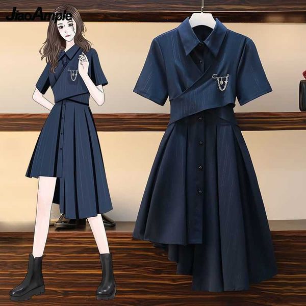 casual dresses 2022 summer preppy style bandage blue dress women's fashion polo collar bowknot asymmetrical dresses dent trendy streetw, Black;gray
casual dresses 2022 summer preppy style bandage blue dress women's fashion polo collar bowknot asymmetrical dresses dent trendy streetw, Black;gray