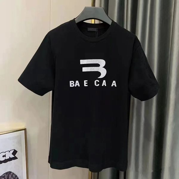 

new designer of luxury men's t-shirts paris brand t shirt clothing bb letter short sleeve cotton crewneck spring summer tide and tee co, White;black