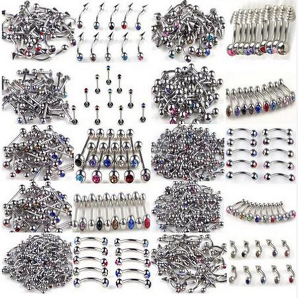 navel bell button rings 100pcslot 10styles 316l stainless steel crystal tongue belly lip eyebrow nose barbell body piercing jewelry 230216, Silver
navel bell button rings 100pcslot 10styles 316l stainless steel crystal tongue belly lip eyebrow nose barbell body piercing jewelry 230216, Silver