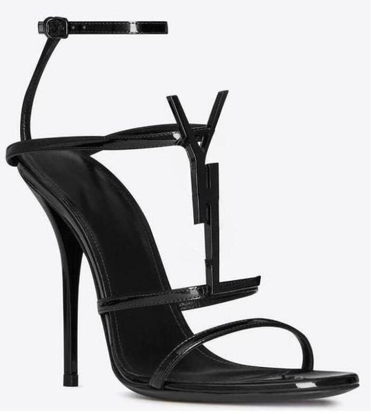designer high heeled shoes fashion metal leather sandals with temperament wedding banquet party women shoes with box, Black
designer high heeled shoes fashion metal leather sandals with temperament wedding banquet party women shoes with box, Black