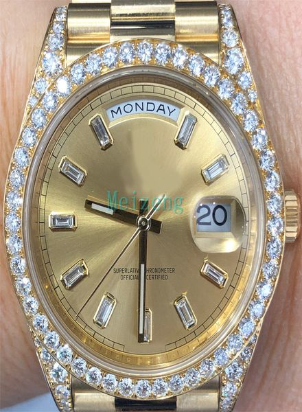 2023 diver sport wristwatch 40mm president daydate 228238 18k yellow gold diamond lugs diamond bezelbrand new men's automatic watch hqc, Slivery;golden
2023 diver sport wristwatch 40mm president daydate 228238 18k yellow gold diamond lugs diamond bezelbrand new men's automatic watch hqc, Slivery;golden