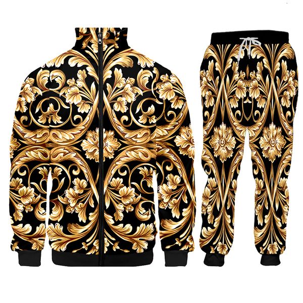 men s tracksuits luxury tracksuit 3d print golden pattern baroque stand up collar jacket zip hoodie clothes sweatshirt 230217, Gray
men s tracksuits luxury tracksuit 3d print golden pattern baroque stand up collar jacket zip hoodie clothes sweatshirt 230217, Gray