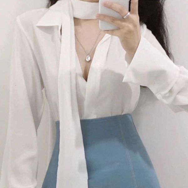 south korea dongdamen new temperament celebrity style feminine ribbon slightly transparent commuter long sleeve blouse woman shirt, White
south korea dongdamen new temperament celebrity style feminine ribbon slightly transparent commuter long sleeve blouse woman shirt, White