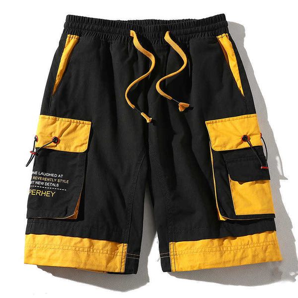 men's shorts 2023 summer cargo shorts with pockets cotton streetwear casual men's shorts ribbons bermuda short pants men j230218, White;black
men's shorts 2023 summer cargo shorts with pockets cotton streetwear casual men's shorts ribbons bermuda short pants men j230218, White;black