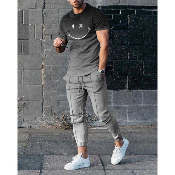 men s tracksuits summer t shirt set short sleeve tracksuit daily casual 2 piece 3d smiling face printing fashion cool streetwear suit 230217, Gray
men s tracksuits summer t shirt set short sleeve tracksuit daily casual 2 piece 3d smiling face printing fashion cool streetwear suit 230217, Gray