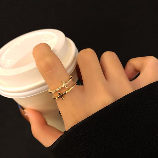 designer jewelry rings interlaced gold minimalist rings, open hand rings can be adjusted with double geometric layers to obtain female weddi, Silver
designer jewelry rings interlaced gold minimalist rings, open hand rings can be adjusted with double geometric layers to obtain female weddi, Silver