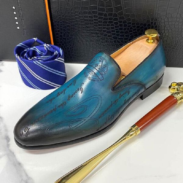 italian style hand-painted lettering men's genuine leather dress shoes men's loafers business casual single shoes big size d2a16, Black
italian style hand-painted lettering men's genuine leather dress shoes men's loafers business casual single shoes big size d2a16, Black