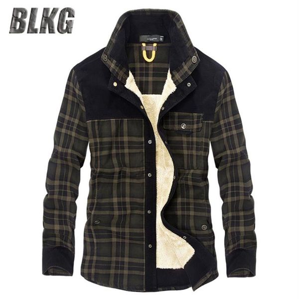 blkg shirt men casual shirts fleece warm velvet long sleeves pure cotton plaid shirt turn down collar plus size -4xl2301, White;black
blkg shirt men casual shirts fleece warm velvet long sleeves pure cotton plaid shirt turn down collar plus size -4xl2301, White;black