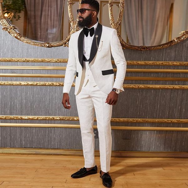 fashion three piece wedding tuxedos white suit slim jacket pant vest men suit for grooms 2023 slim black men formal prom party suit costume, Black;gray
fashion three piece wedding tuxedos white suit slim jacket pant vest men suit for grooms 2023 slim black men formal prom party suit costume, Black;gray