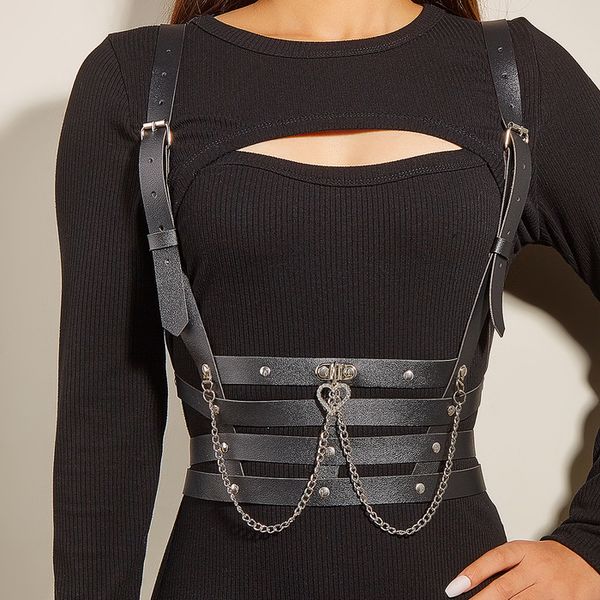 suspenders harness waist belts punk harajuku handmade faux leather straps adjustable belt with chain 230217, Black;white
suspenders harness waist belts punk harajuku handmade faux leather straps adjustable belt with chain 230217, Black;white