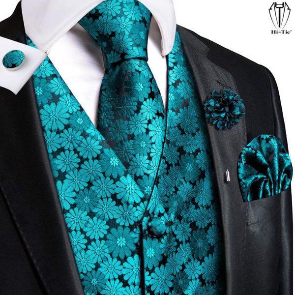 men's vests hi-tie silk mens vests teal floral jacquard waistcoat tie hanky cufflinks brooch set for men suit wedding office xl 230217, Black;white
men's vests hi-tie silk mens vests teal floral jacquard waistcoat tie hanky cufflinks brooch set for men suit wedding office xl 230217, Black;white