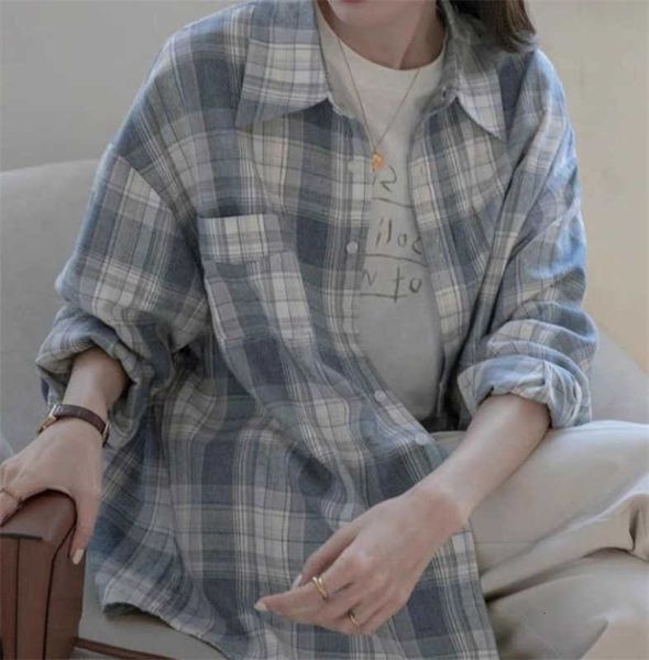 autumn and winter plaid women's design sense small number of outerwear 2023 new loose brushed long-sleeved coat shirt, White
autumn and winter plaid women's design sense small number of outerwear 2023 new loose brushed long-sleeved coat shirt, White