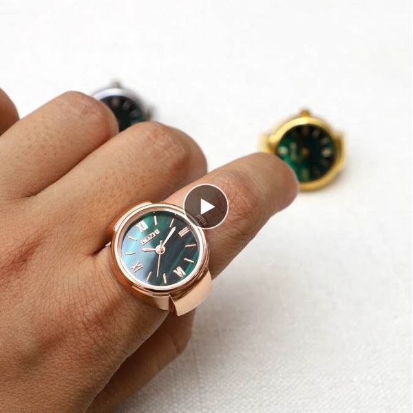 mini green watch creative ring new sl68 movement fashion accessories alloy shell finger watch men jewelry women trend ring gift, Golden;silver
mini green watch creative ring new sl68 movement fashion accessories alloy shell finger watch men jewelry women trend ring gift, Golden;silver