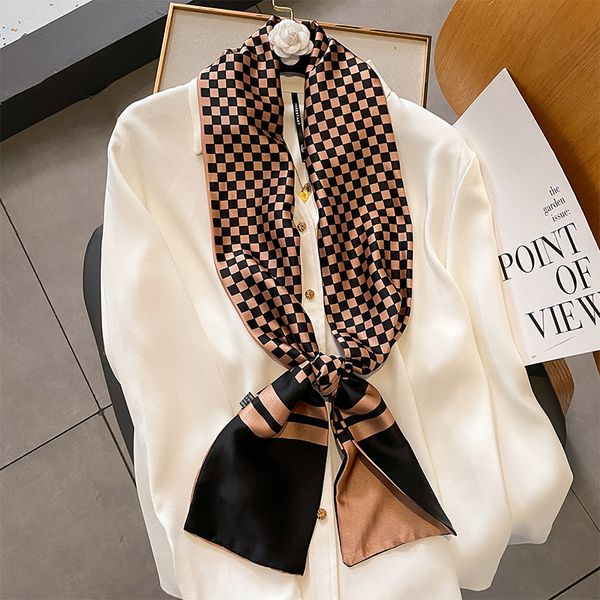 2023 silk scarf small long scarves women's senior sense french chain carriage scarf with shirt ins headband bandana bag lacing 150x15cm, Blue;gray
2023 silk scarf small long scarves women's senior sense french chain carriage scarf with shirt ins headband bandana bag lacing 150x15cm, Blue;gray